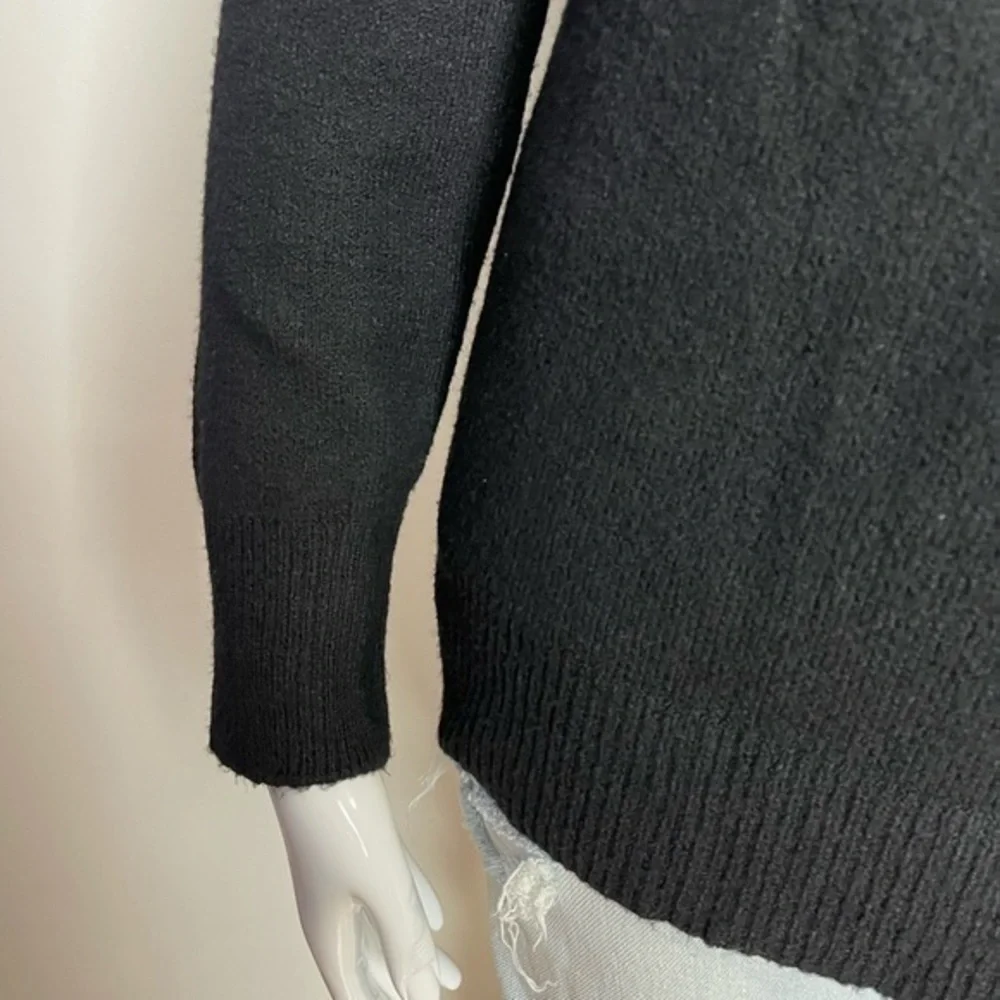 ⭐️Liz Claiborne Womens Mock Neck Long Sleeve Pullover‎ Sweater black size L